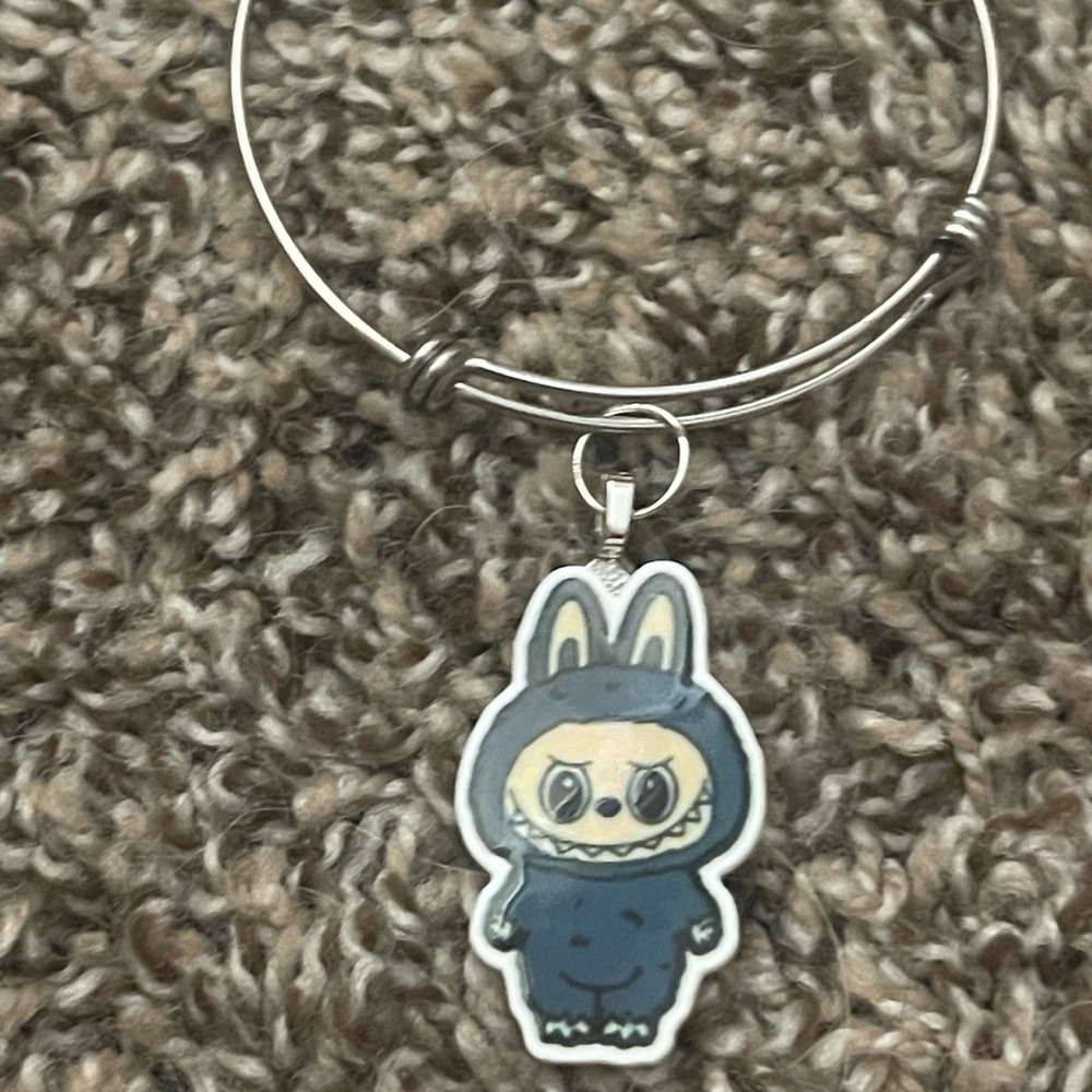 Cute Blue Bunny Charm Bracelet